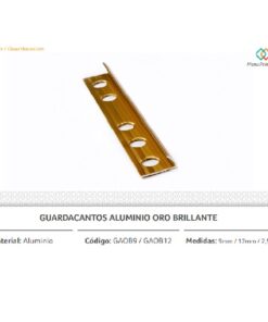 OF20 GUARDACANTO ALUMINIO ORO BTE 12MM H&O GAOB12 100037