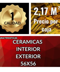 Alternative view of OF20 CAJA CERAMICAS CALCAREO SAT COLOR 56X56 1ERA /2.17/*LDS* X MT2 $11572  R21101018