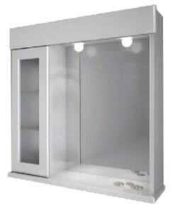 OF20 BOTIQUIN RECTANGULAR 1 CAJON Y PUERTA DE VIDRIO 060X076 *LM* B10 70400005