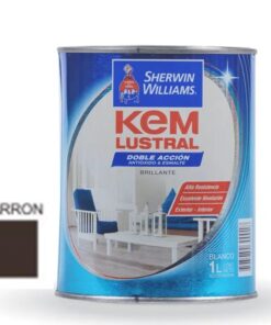 OF20 ESMALTE SINTETICO BRILL MARRON 1 L KEM LUSTRAL 32401 *SW* P80600092
