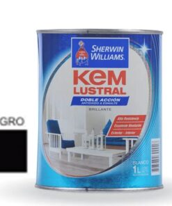 OF20 ESMALTE SINTETICO BRILL NEGRO 1 L KEM LUSTRAL 32701 *SW* P80600099