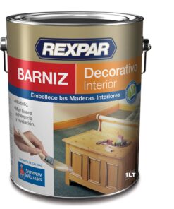OF20 BARNIZ DECORATIVO INTERIOR TRANSPARENTE BRILLANTE 1LT REXPAR *SW* 34043 P80600534