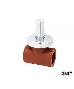 OF20 LLAVE DE PASO H3 C/ CAPUCHON Y ROSETA CROMADA 3/4" *S.ISSA* 6302 90700622