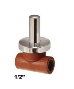 OF20 VALVULA ESF H3 P/ EMBUTIR C/ MANIVELA CROMADA 1/2" *S.ISSA* 6400 90700630