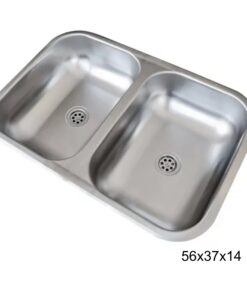 OF20 PILETA ACERO INOXIDABLE 430 DOBLE 56x37x14 *DHX* DH 56 71200003