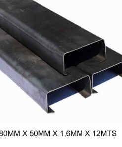 OF20 PERFIL C NEGRO 80MM X 50MM X 1.6MM X 12MTS *AA* 395 M20100285