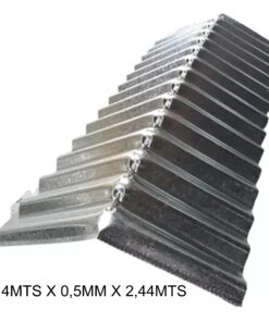 OF20 CUMBRERA GALVANIZADA LISA 04MTS X 05MM X 2.44MTS *AA* 340 20100219