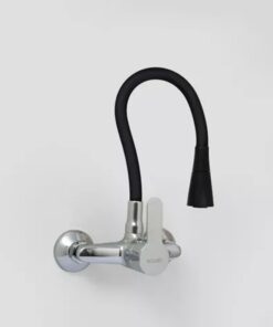 GRIFERIA PARA PARED SEUL PICO NEGRO FLEX *MZT* 9095