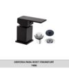 OF20 GRIFERIA PARA BIDET FRANKFURT NEGRA MONOCOMANDO *MZT* 7486