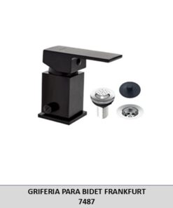 GRIFERIA PARA BIDET FRANKFURT NEGRA MONOCOMANDO CON TRANSFERENCIA *MZT* 7487