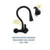 GRIFERIA PARA PARED SEUL NEGRA *MZT* 7085