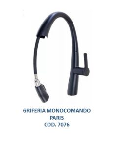 GRIFERIA PARA MESADA PARIS NEGRA ROCIADOR EXTRAIBLE *MZT* 7076
