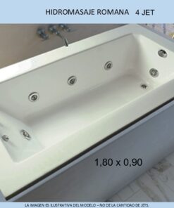 OF20 BAÑERA HIDROMASAJE 4 JET ROMANA 180X090 *FST* ROMANA18090-4J 500055