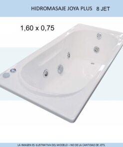 OF20 BAÑERA HIDROMASAJE 8 JET JOYA 160X075 *FST* JOYA160-8J 500099