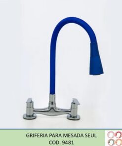 GRIFERIA PARA MESADA MEZCLADORA SEUL CON PICO CONO GIRATORIO Y FLEXIBLE - COLORES VARIOS *MZT* 9481