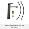GRIFERIA MONOCOMANDO CUBIC RORY NEGRA *MZT-ML* 46300378