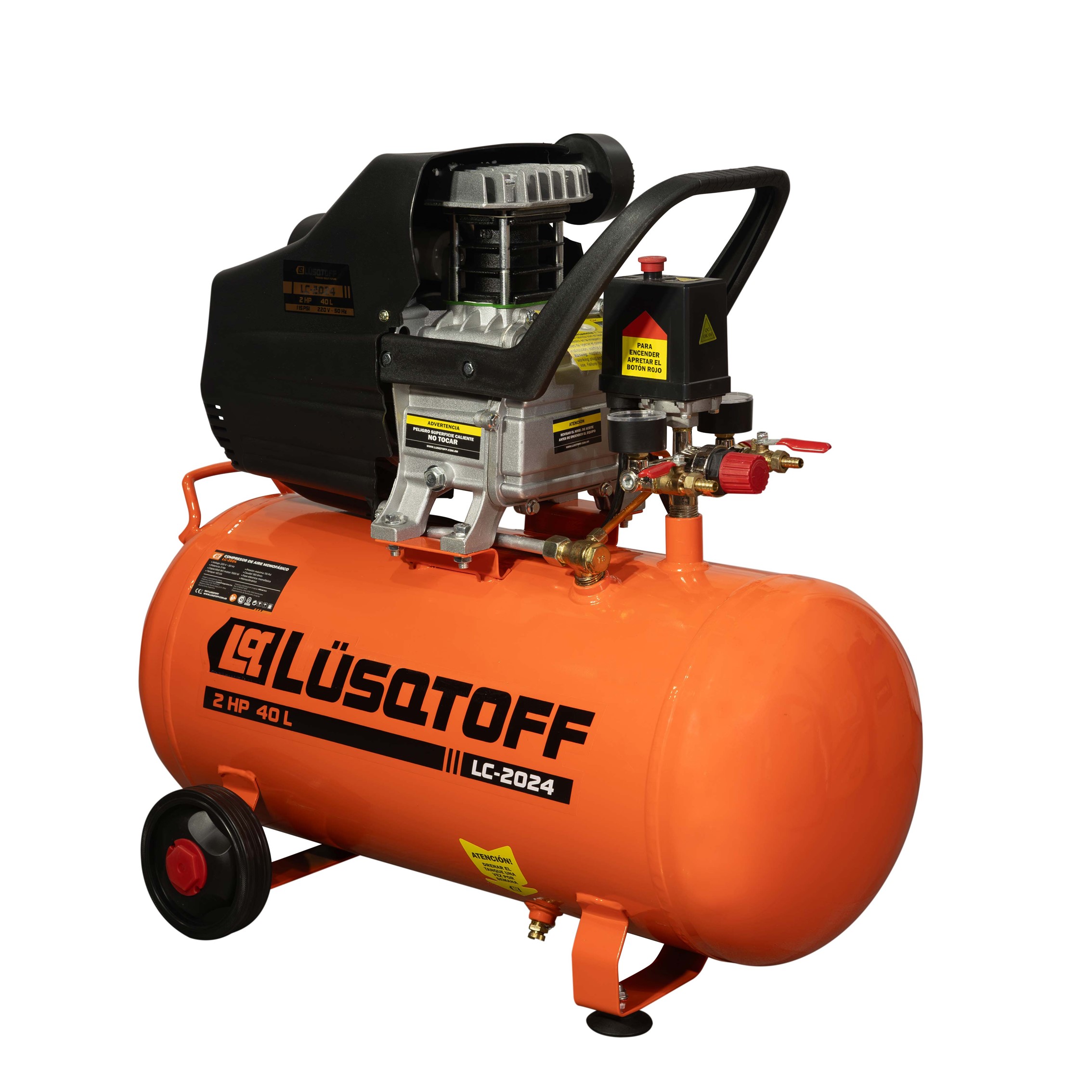 COMPRESOR DE AIRE MONOFASICO 40L LUSQTOFF LC-2024