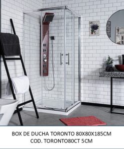 BOX DE DUCHA TORONTO RECTO 80X80X185CM P.5CM V.TRANSL. P. CROMO*GNA* 8024CT TORONTO80CT 5CM 600010