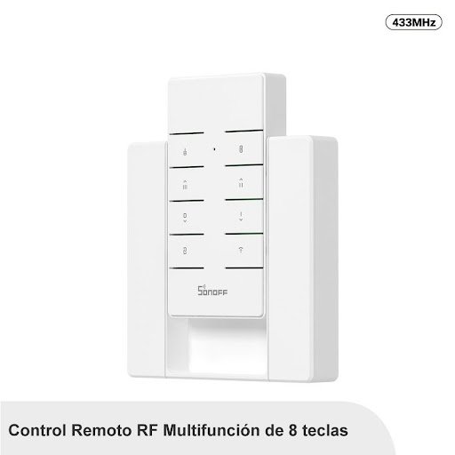 RM433+BASE CONTROL REMOTO RF 433.92 MH2 DE 8 BOTONES *SONOFF* 100000025